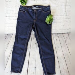 OLD NAVY Mid-Rise Rockstar Super Skinny Dark wash Stretch Jeans